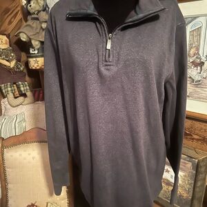 Van Heusen Men's Dark Gray Zip-Up Sweater